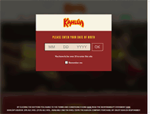 Tablet Screenshot of kahlua.com